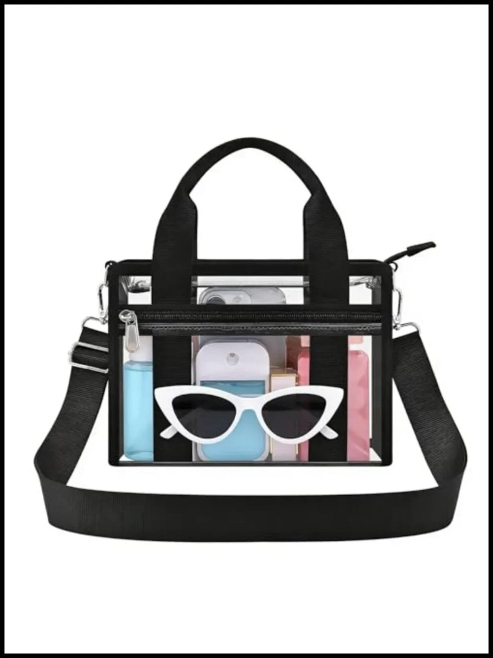 Stadium Approved Clear Satchel Bag Concert Festival Game Day PVC